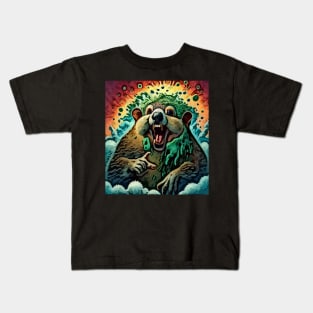 watercolor groundhog going to Heaven Kids T-Shirt